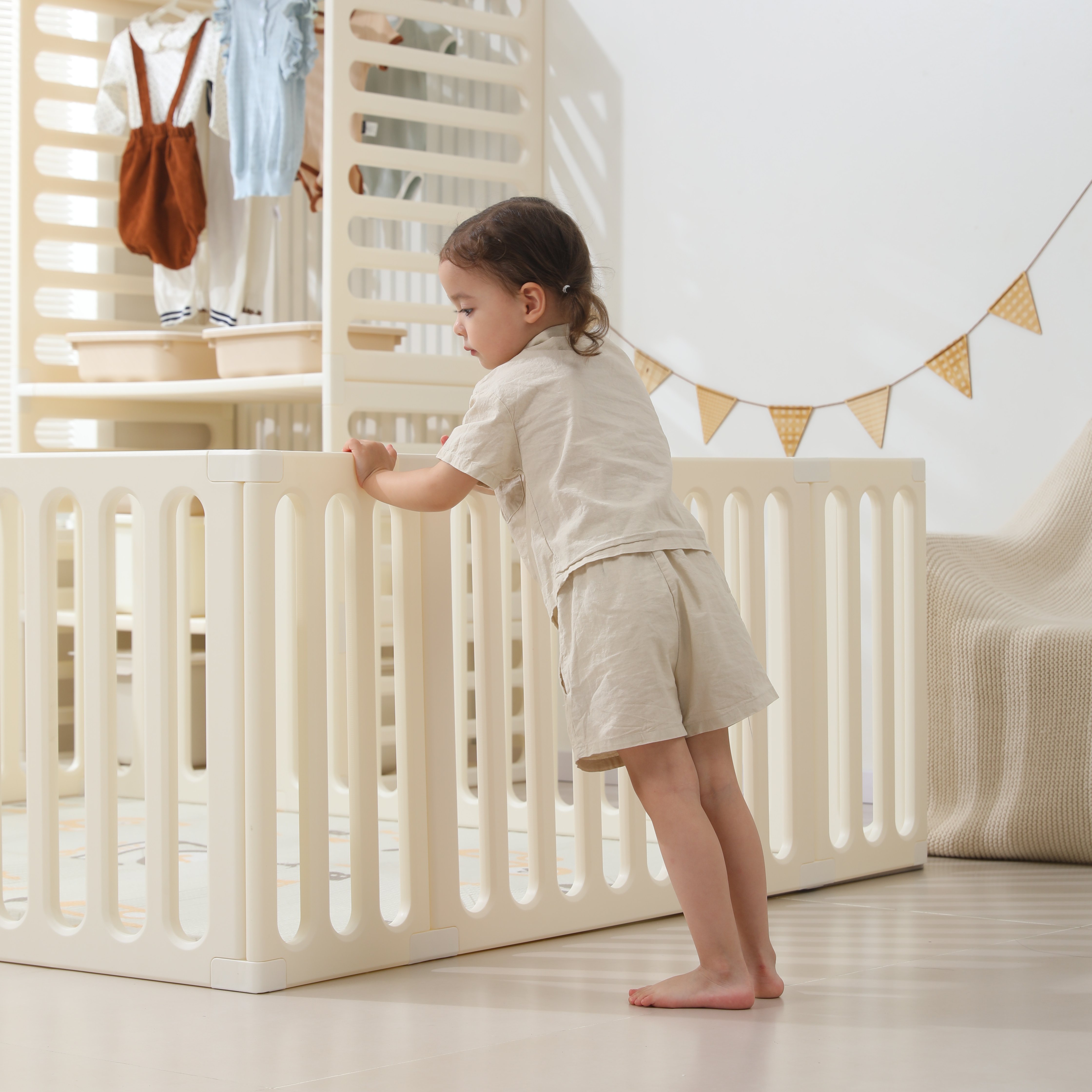 Манеж ширма UNIX Kids White PPST2IN1WT - фото 12