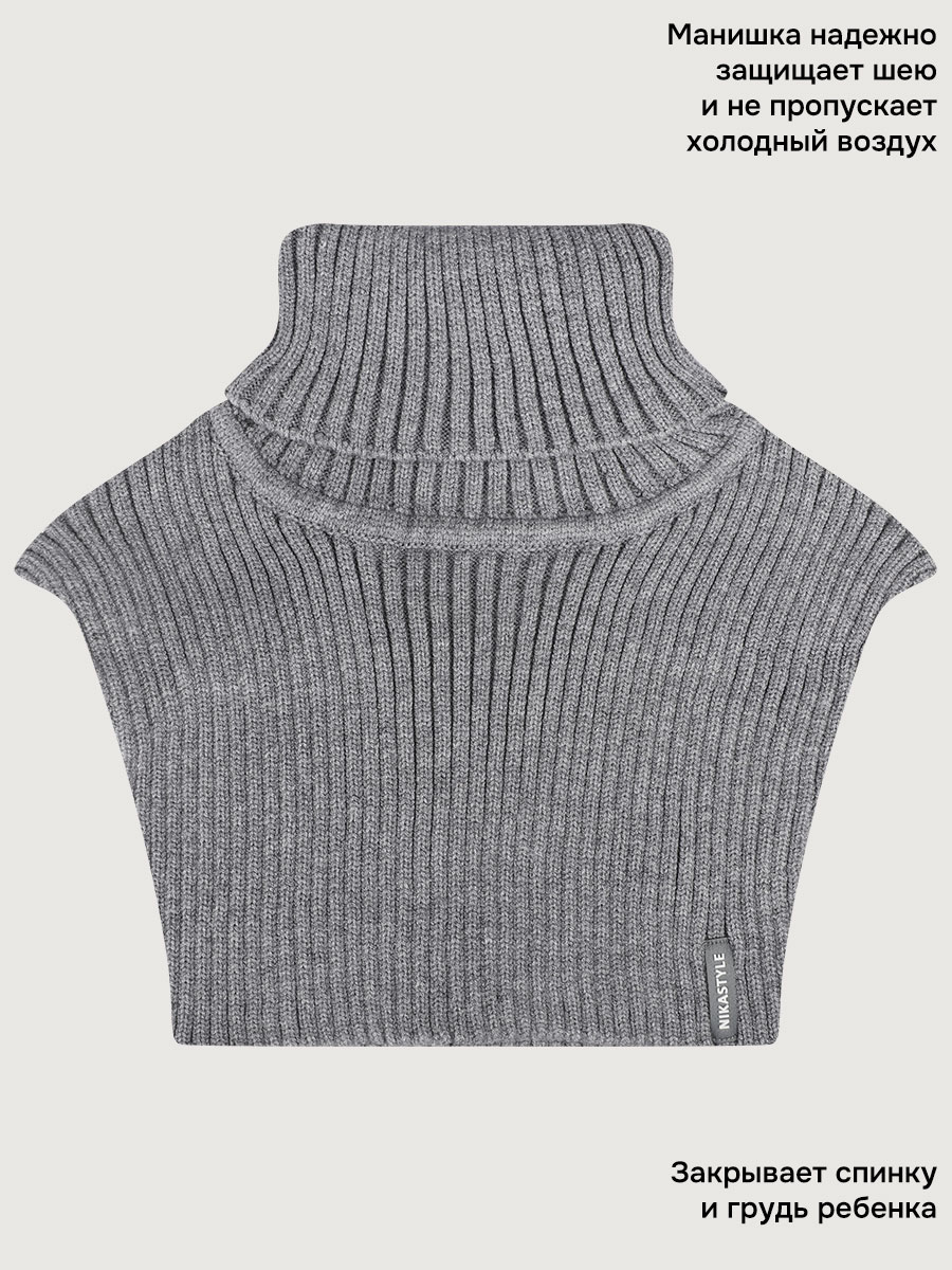 Манишка NIKASTYLE 17з16825 серый - фото 3