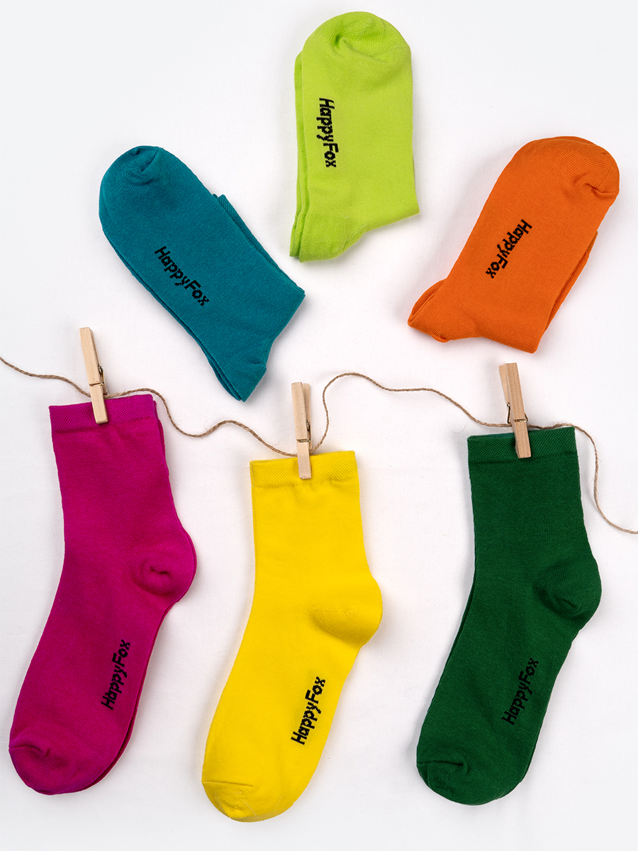 Носки 6 пар HappyFox HFET3001NKяркий.микс - фото 2