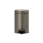 Бак мусорный Brabantia NewIcon с педалью платиновый 3л 113246