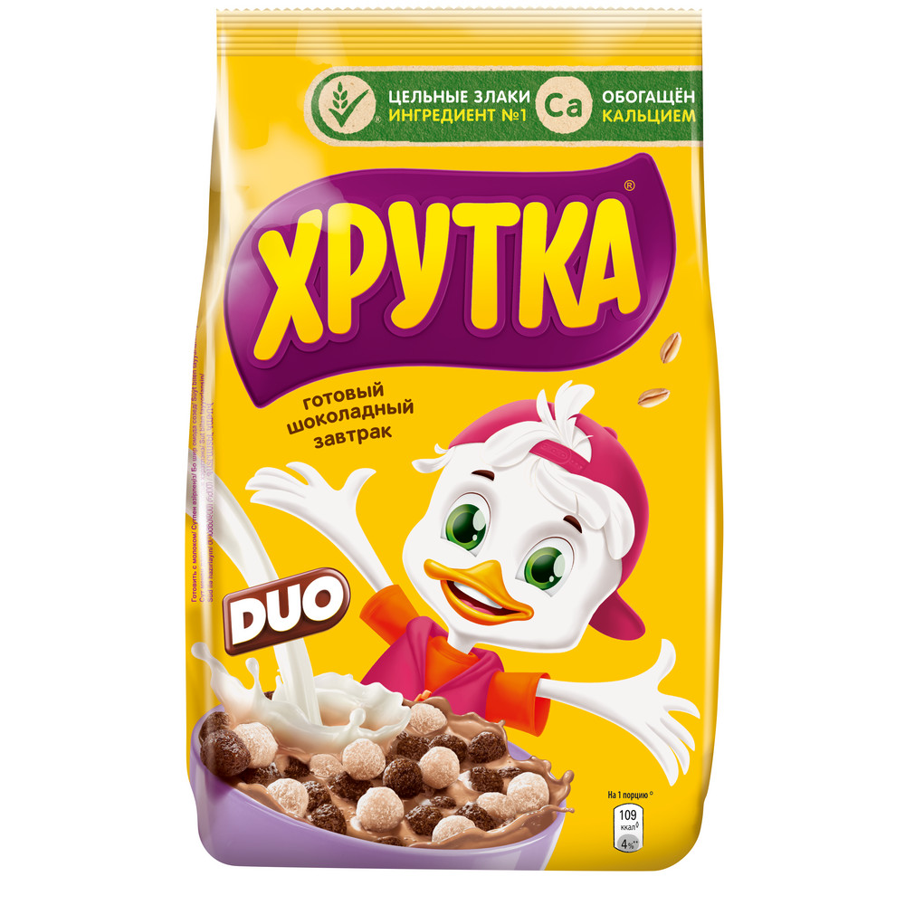 Готовый завтрак Хрутка Duo шоколадный обогащенный кальцием 230г - фото 1