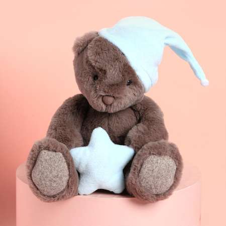 Игрушка мягкая Milo Toys Мишка со звездой цвет голубой