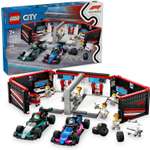 Конструктор LEGO City Гараж Mercedes-AMG и Alpine блочный