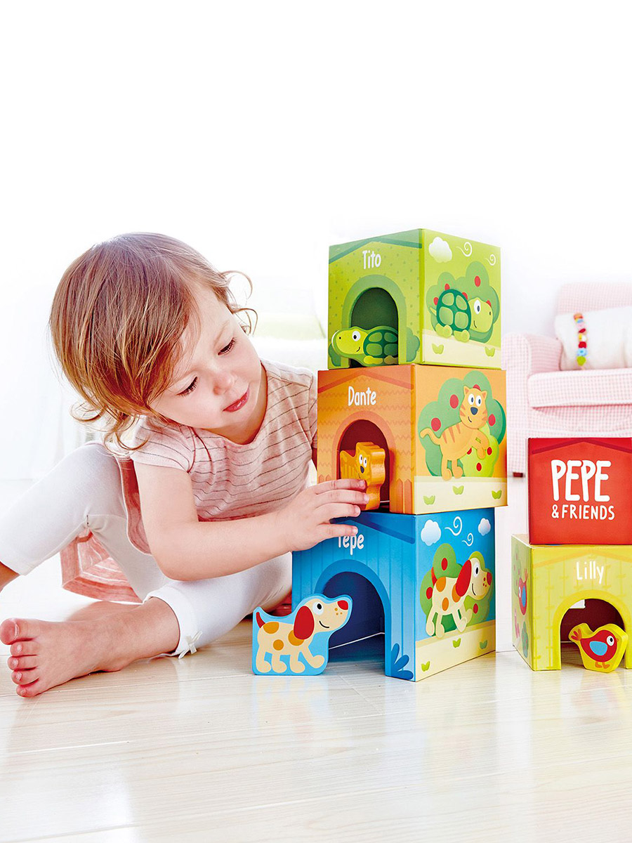 Игрушка Hape кубики Кубики Башня Дружбы - фото 4