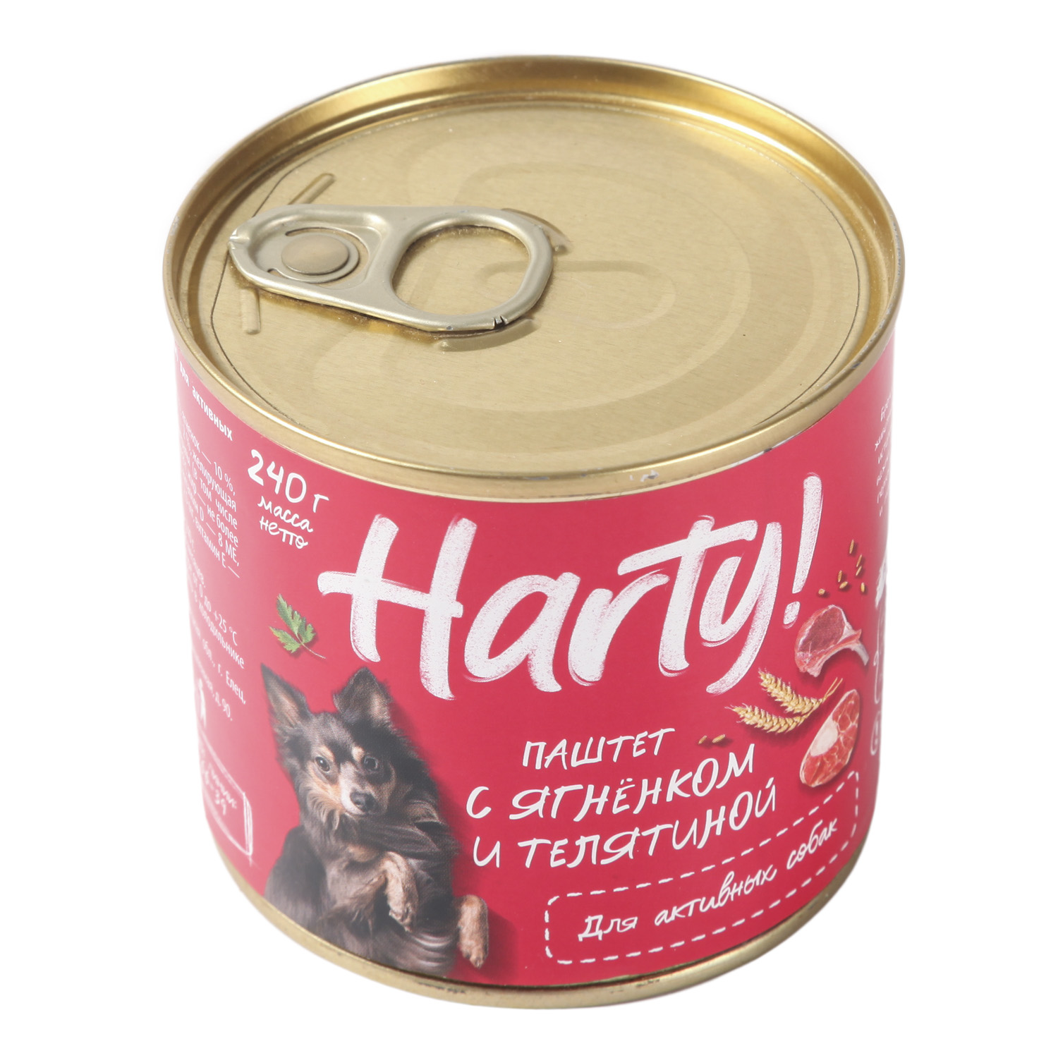 Корм Harty 240г для собак активных пород паштет с ягненком и телятиной - фото 2