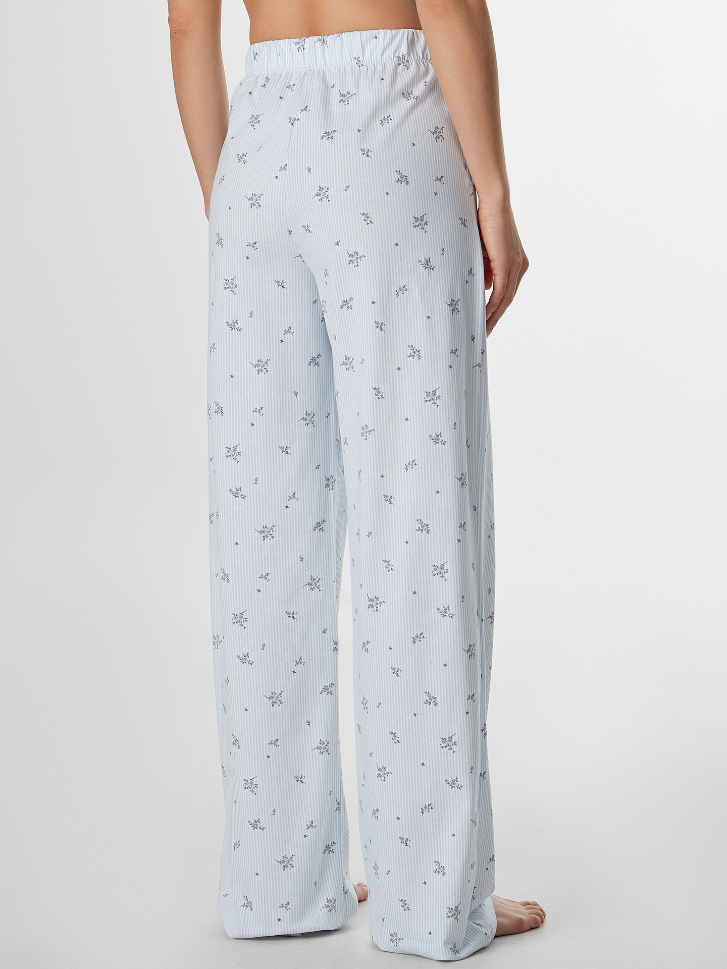 Брюки Mark Formelle (Марк Формэль) 532524-1/цветы на голубой полоске - фото 2