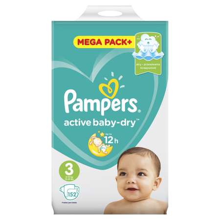 Подгузники Pampers Active Baby-Dry 3 (6-10 кг) 152 шт.