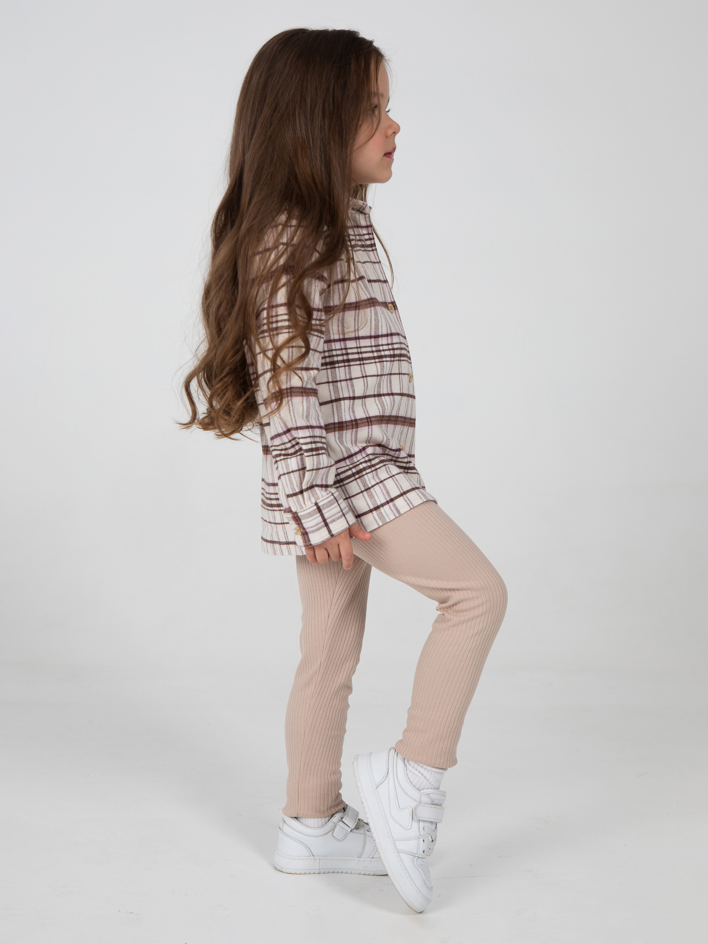 Леггинсы LEVA леггинсы для девочки_рубчик - фото 4