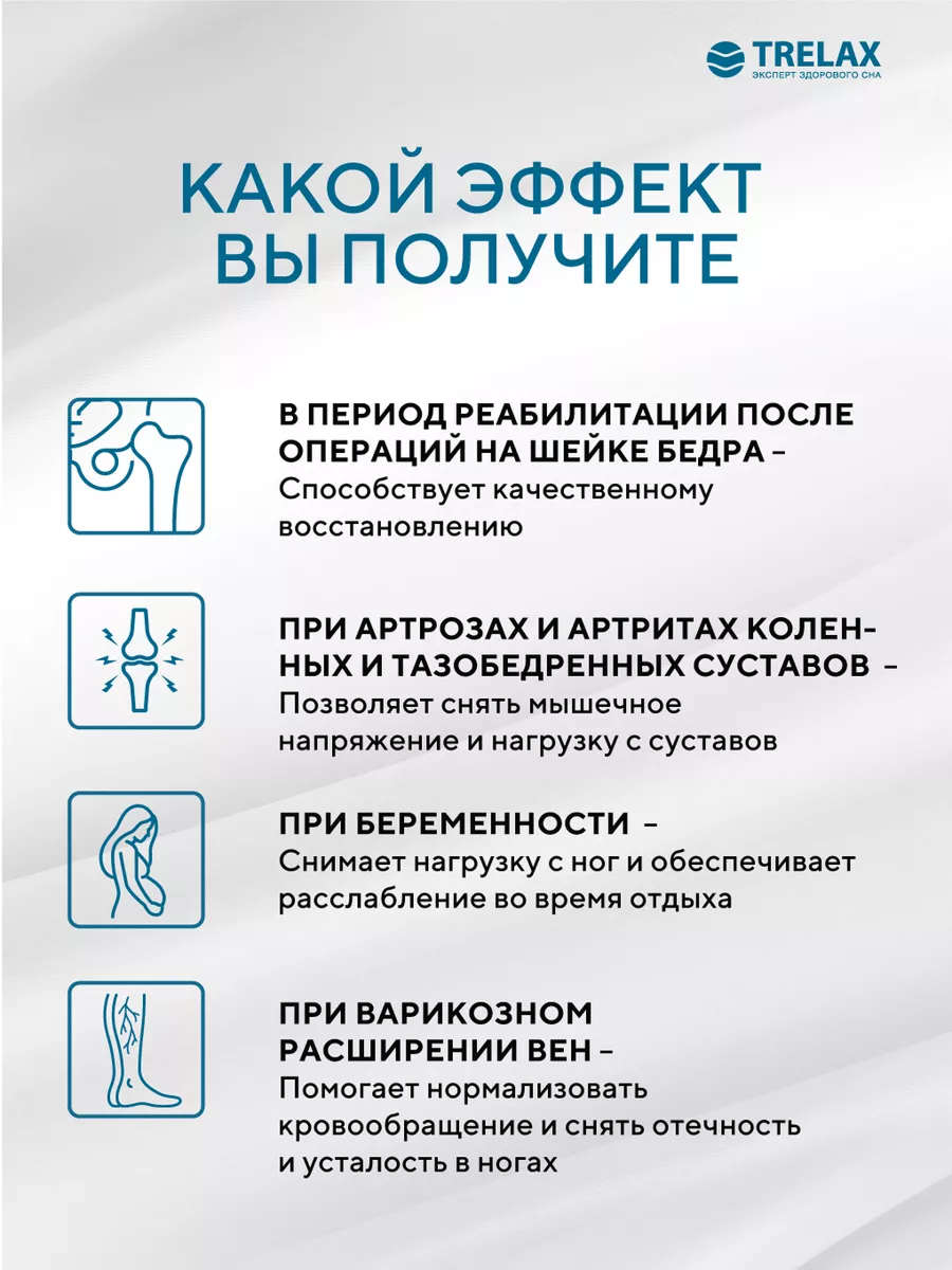 Ортопедическая подушка TRELAX Orthofix П15 под ноги - фото 7