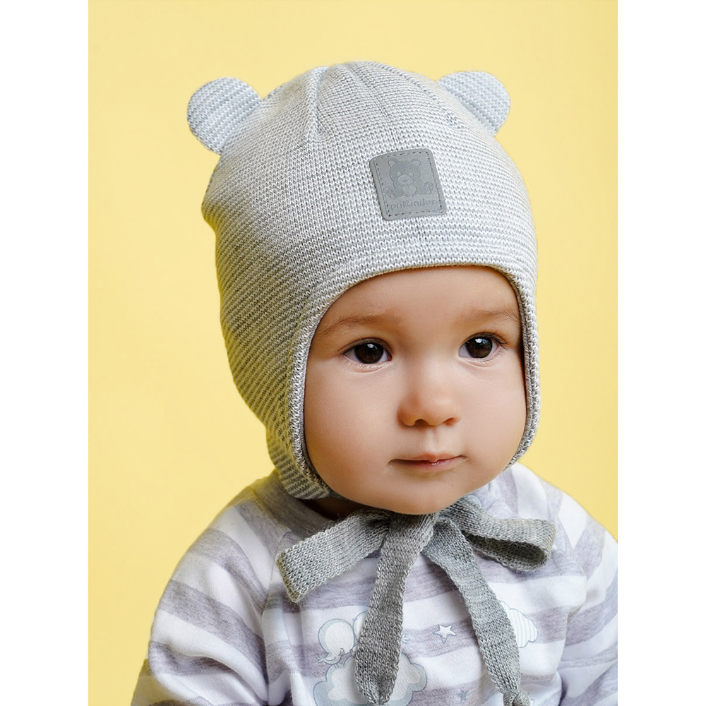 Шапка ПриКиндер D2-1890 Цвет: Серый/белый - фото 12