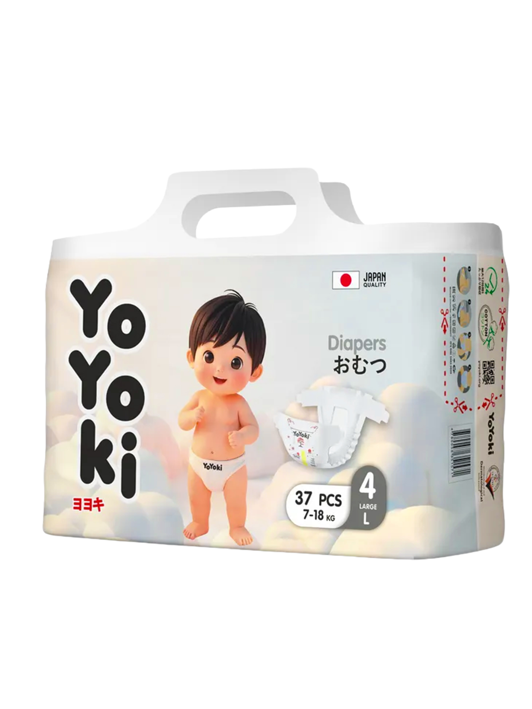Подгузники Yoyoki 4 (7-18 кг.) 37 шт. - фото 1