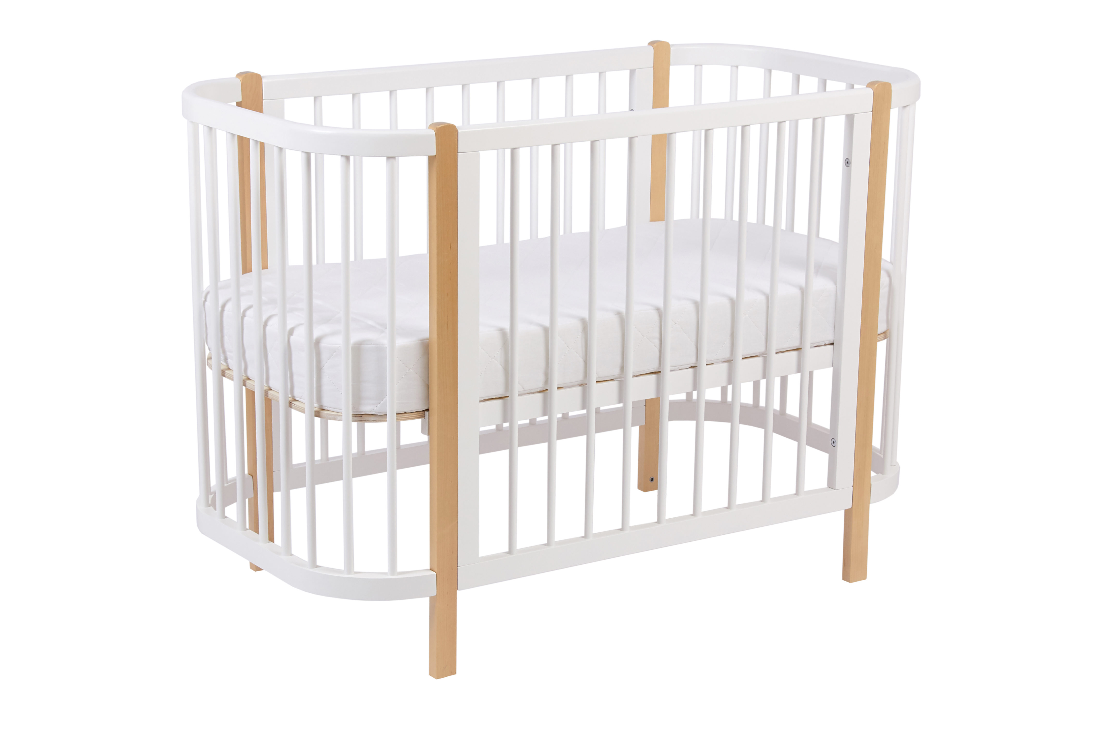 Детская кроватка Polini kids 350 прямоугольная, продольный маятник (белый) - фото 5