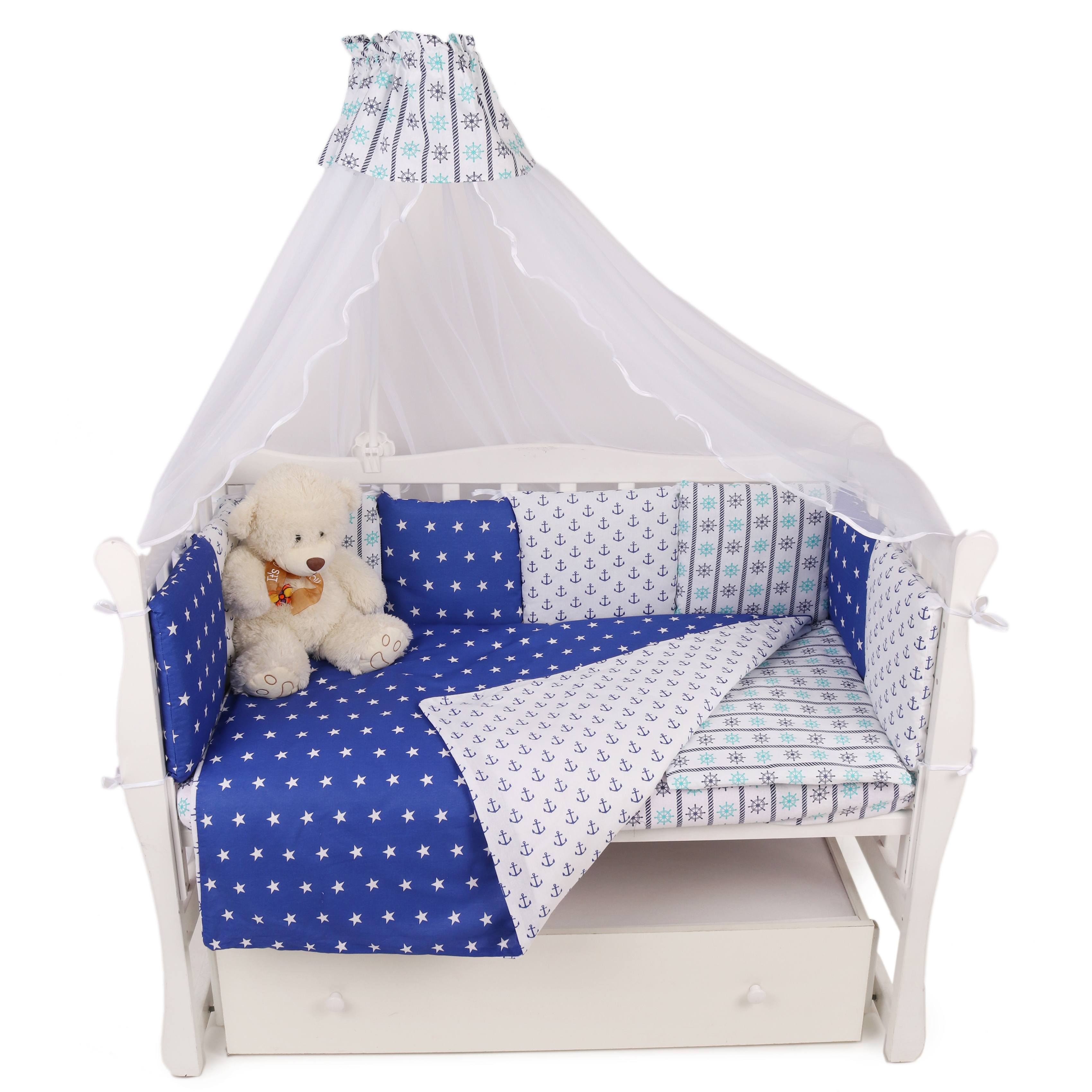 Комплект постельного белья Amarobaby Море 4предмета ABDM-3015-Br - фото 3