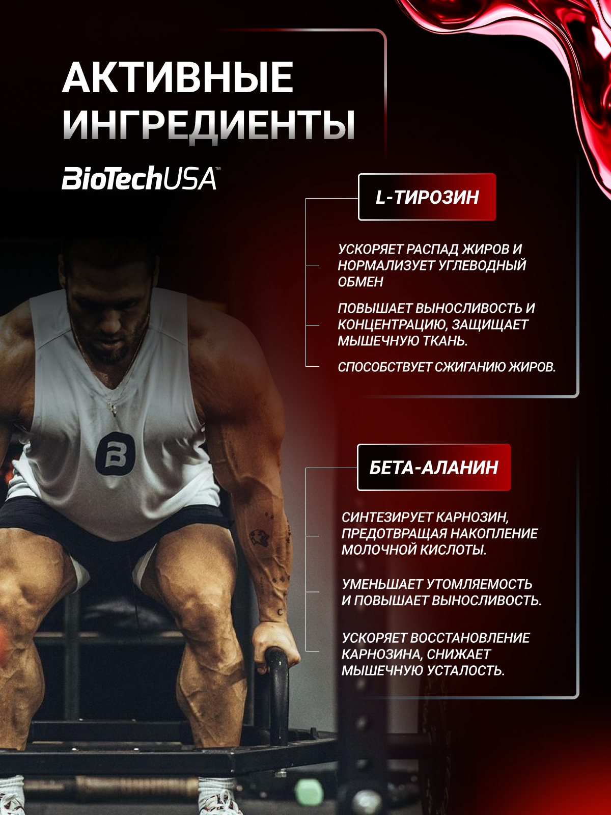 Предтренировочный комплекс BiotechUSA Black Blood CAF+ 300 г. Голубой виноград - фото 2