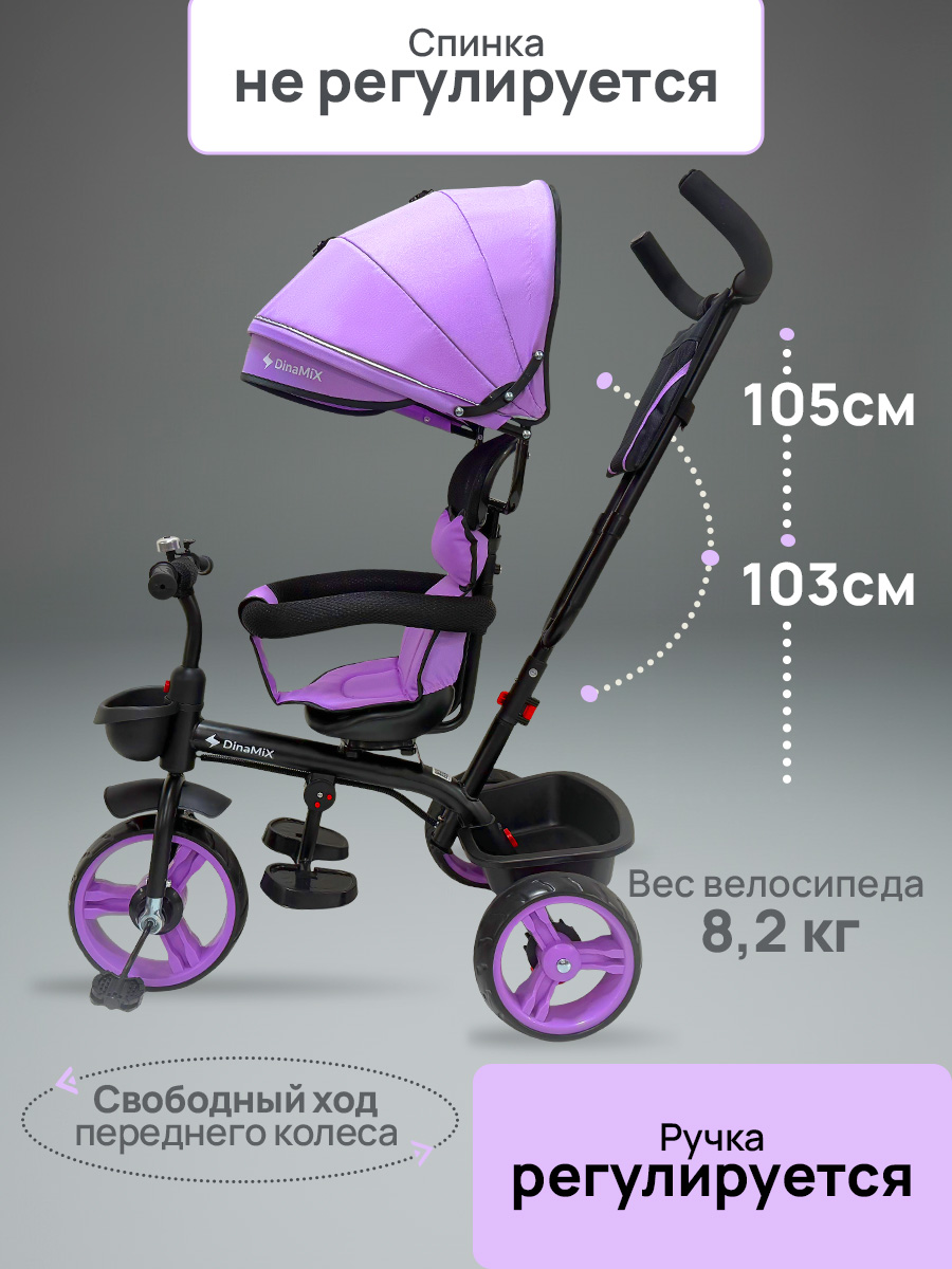Трехколесный велосипед DinaMiX 10 дюймов - фото 3