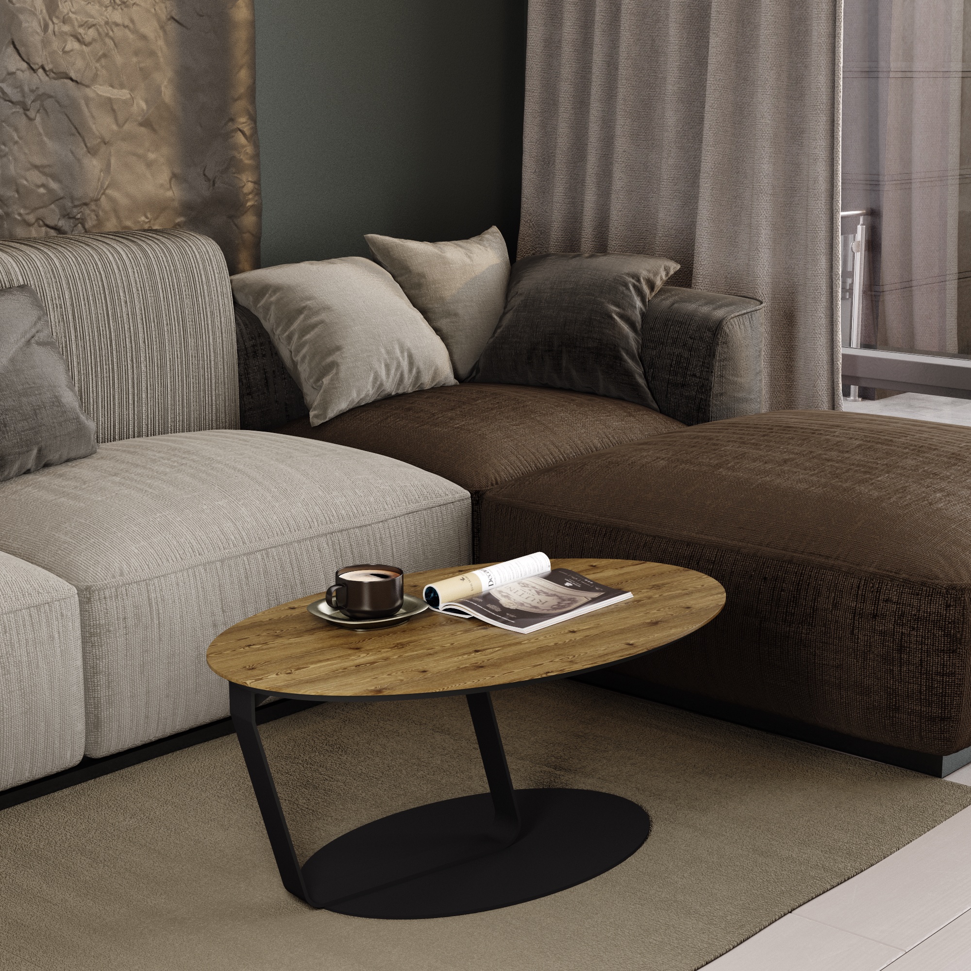 Стол журнальный LAVARIS Лисмор орех светлый - фото 9