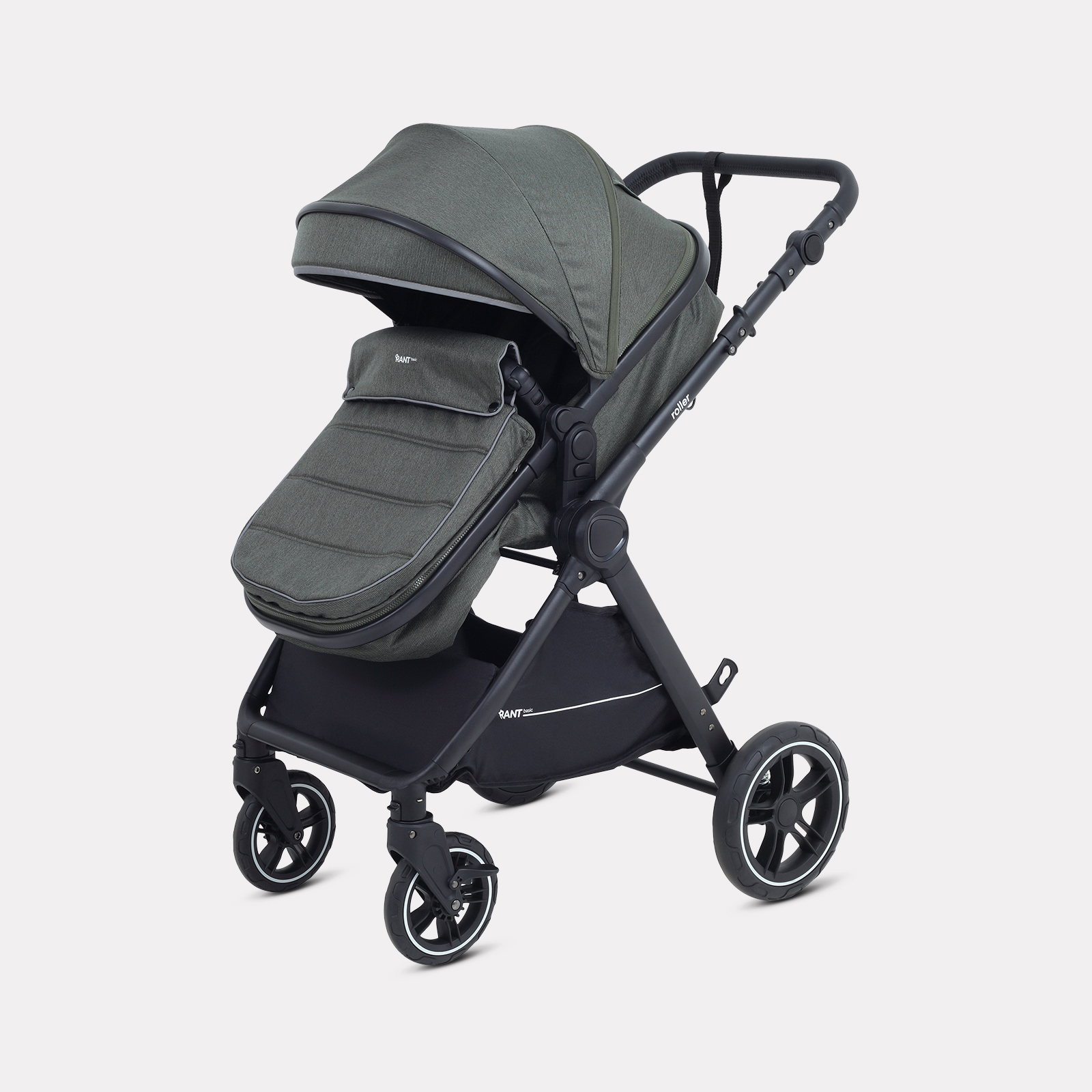 Коляска трансформер Rant Basic Roller 2в1, olive зеленый - фото 7