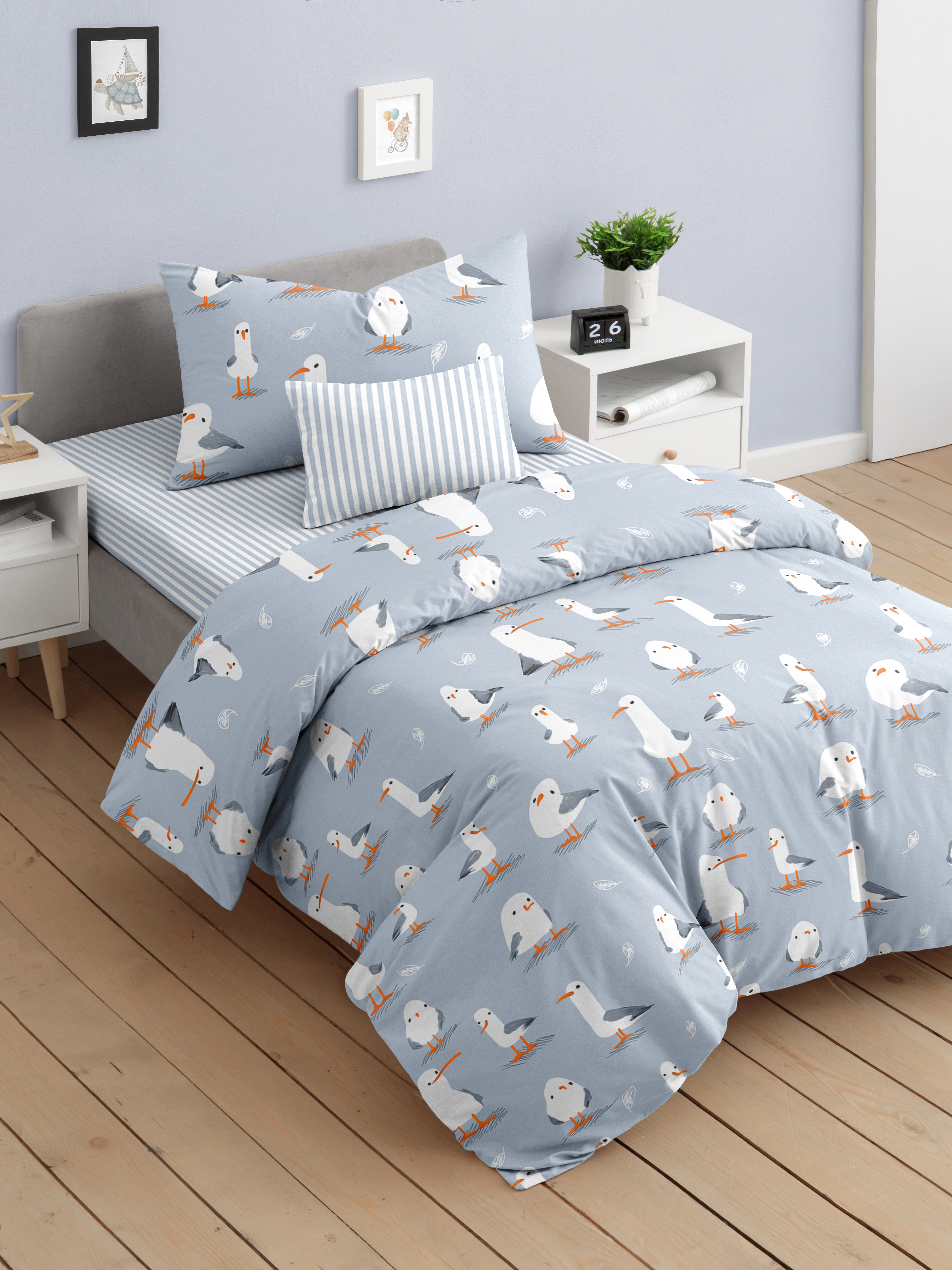 Комплект постельного белья Ночь Нежна Чайка полутораспальный 3 предм. - фото 5