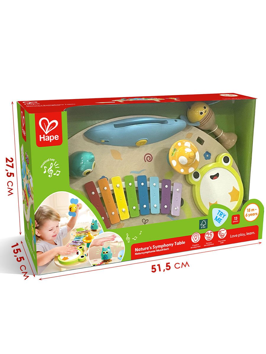 Игрушка музыкальная Hape "Ксилофон" Звуки Природы ксилофон - фото 12