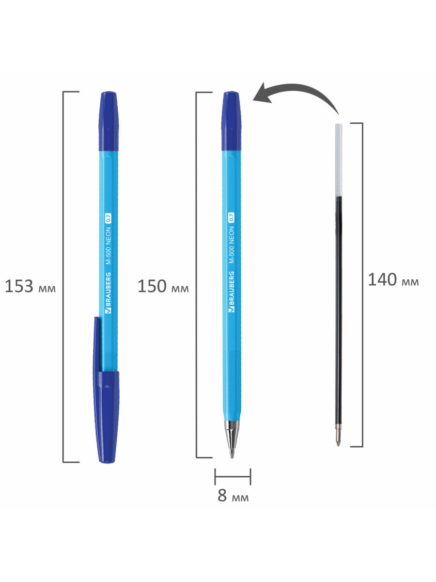 Ручка шариковая Brauberg 50 шт. - фото 12