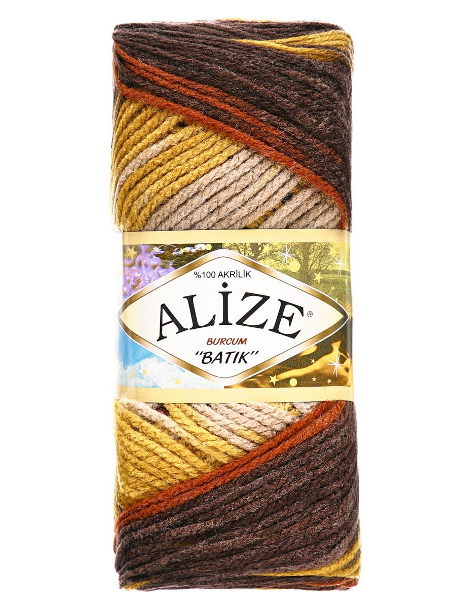 Пряжа Alize для вязания Burcum Batik 100 гр 210 м 5 мотков 3379 секционный - фото 4