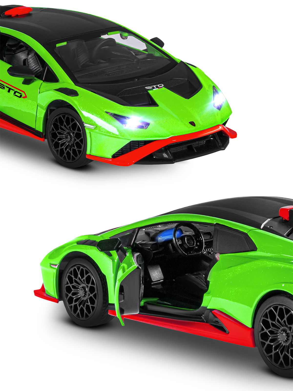Автомобиль АВТОпанорама Lamborghini Huracan STO 1:32 JB1251659 - фото 11