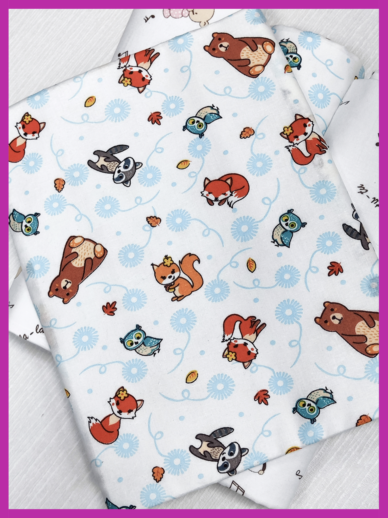 Пелёнка Делоникс Еноты + Серые Динозаврики ситец 90х120 см 4 шт. - фото 2