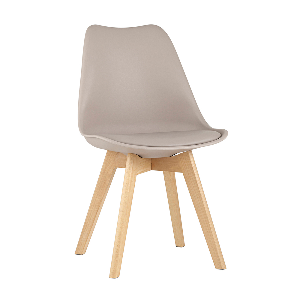 Стул Stool Group Стул FRANKFURT бежевый деревянные ножки - фото 1