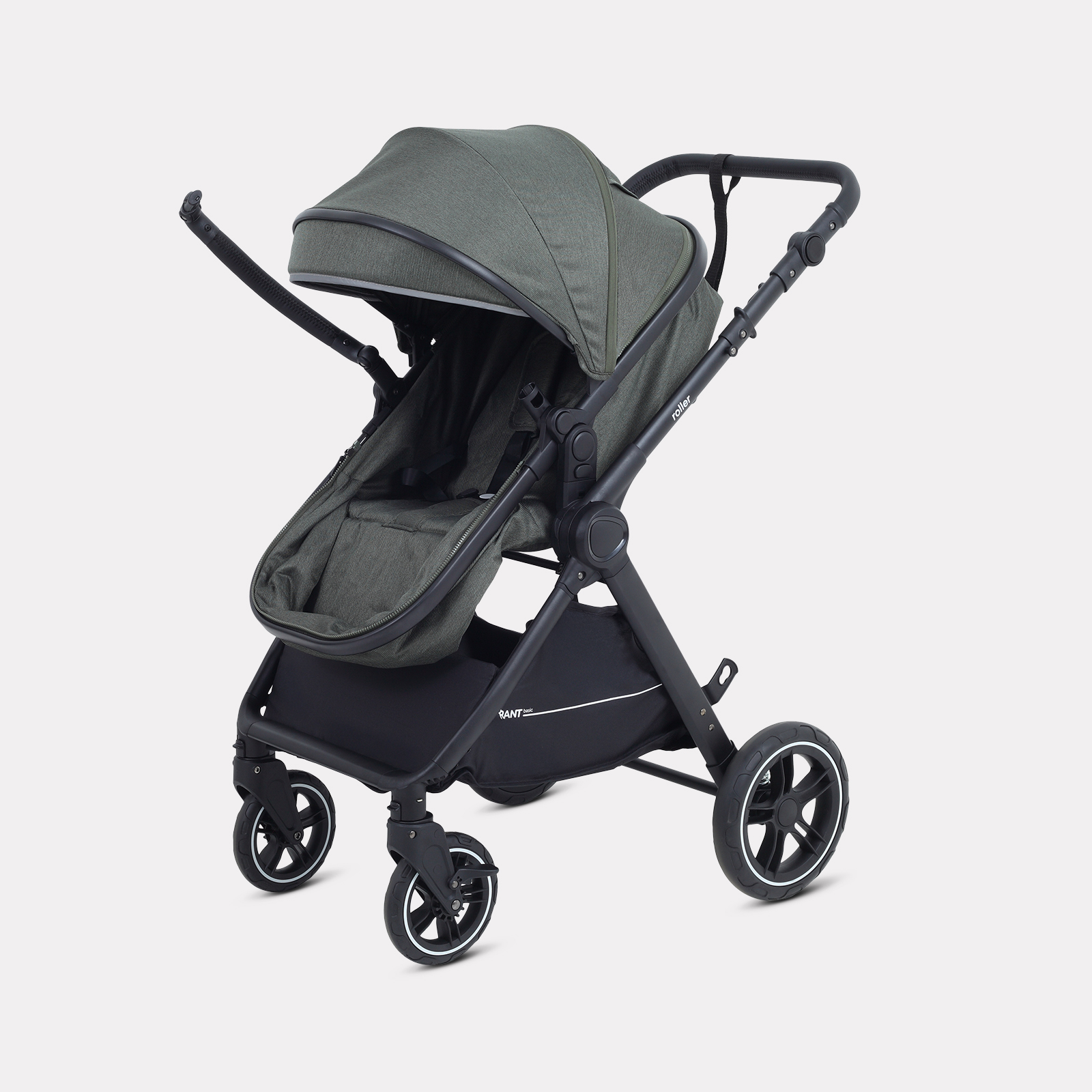 Коляска трансформер Rant Basic Roller 2в1, olive зеленый - фото 9
