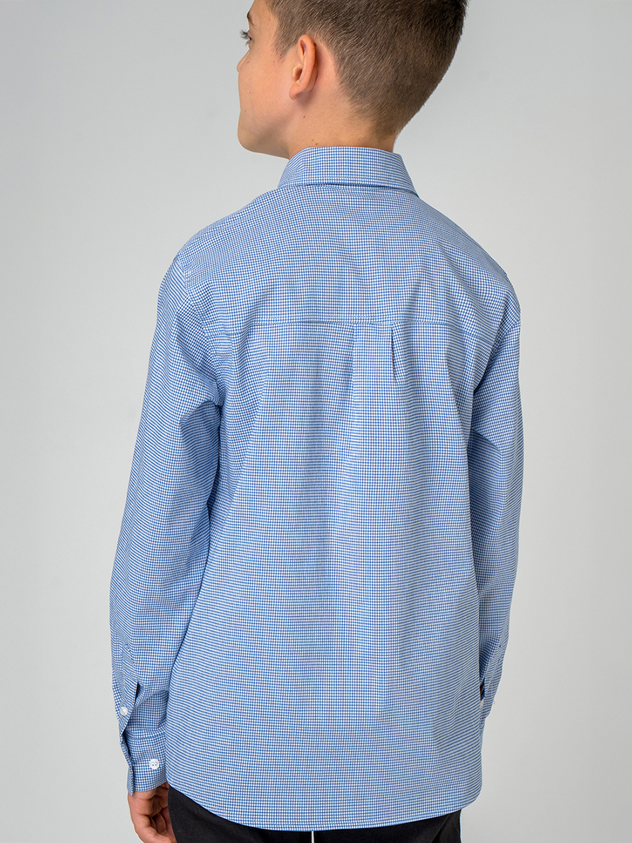 Рубашка HappyFox HF1022MBLголубой.клетка - фото 4