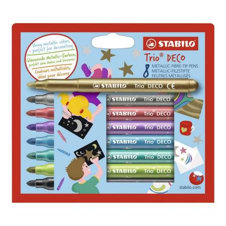 Фломастеры STABILO металлик 8 цв.