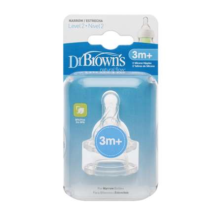 Соска Dr Browns Anti-Colic силикон (средний поток) 2 шт.