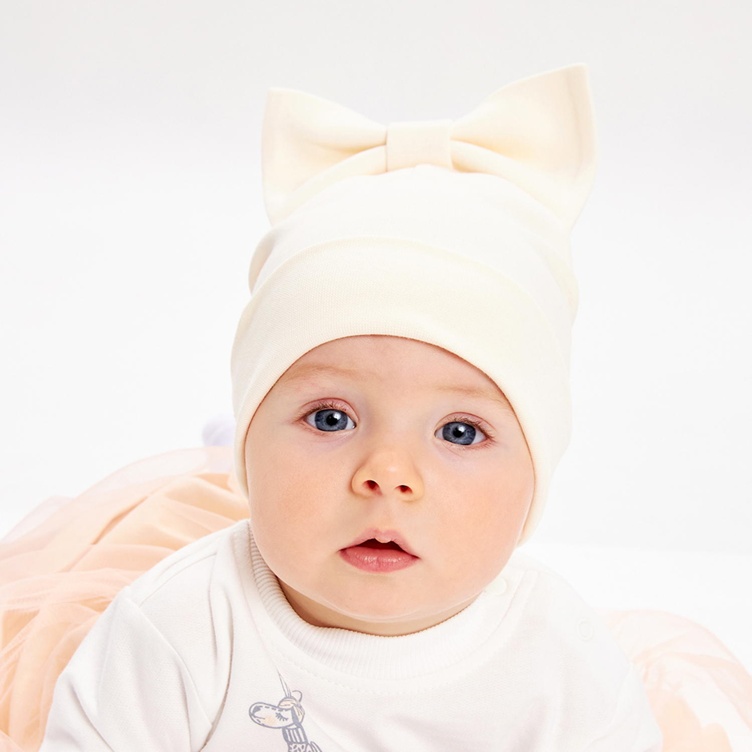Шапка 2 шт Lucky Child 139-9/экрю/розовый/0-2 - фото 7