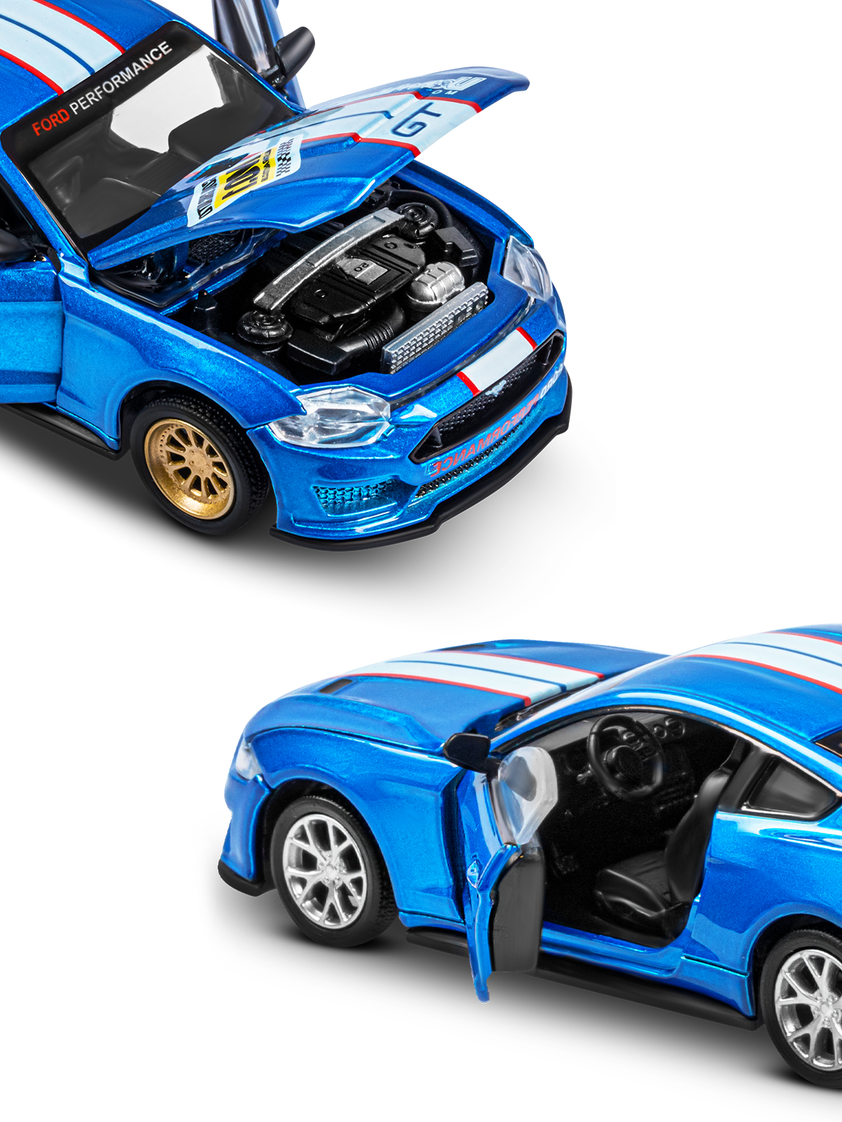 Автомобиль AUTODRIVE Ford Mustang Сборная модель 1:42 JB1251640 - фото 16