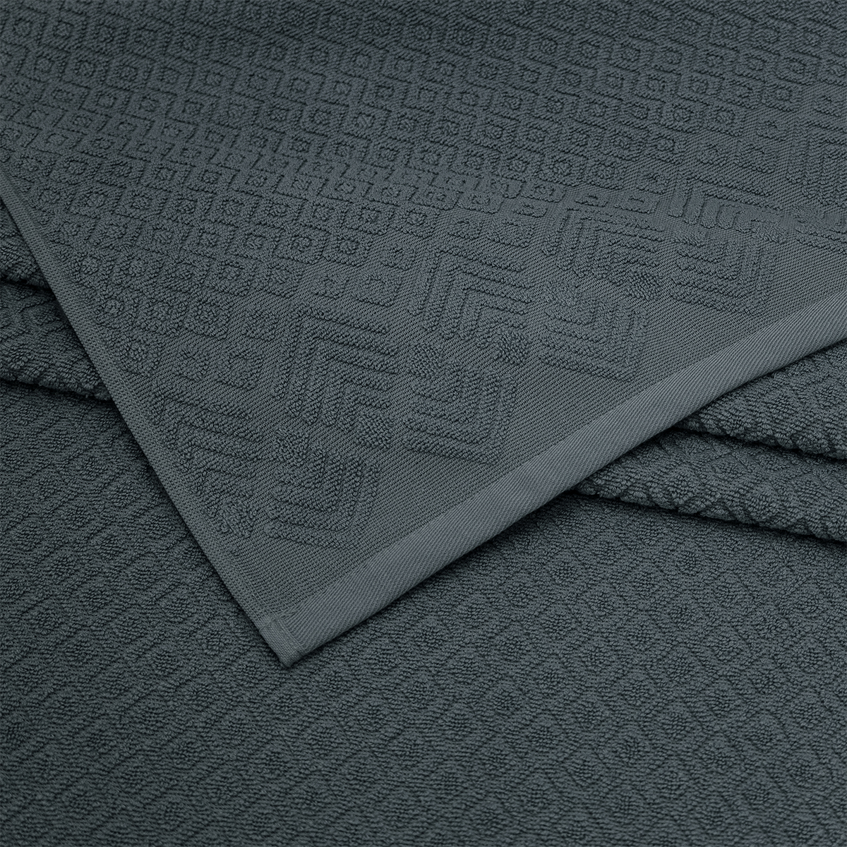 Полотенце BRAVO Ромб 50*70 + 70*120 серый 2 шт. - фото 6