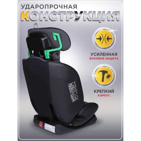 Автокресло BabyCare Keeper 0+/1/2/3 (0-36 кг) серый