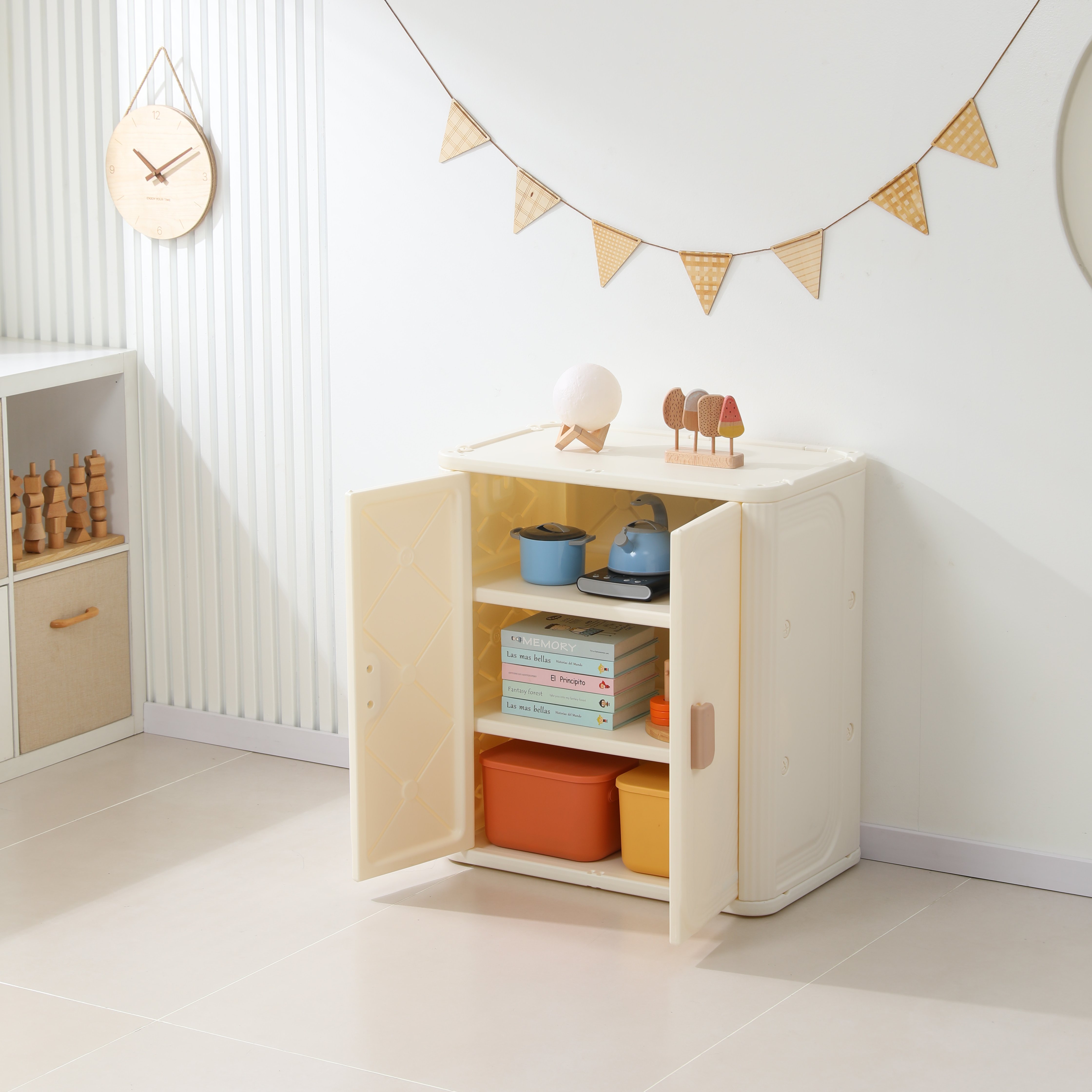Шкаф UNIX Kids Locker 3 shelfs Camel - фото 15