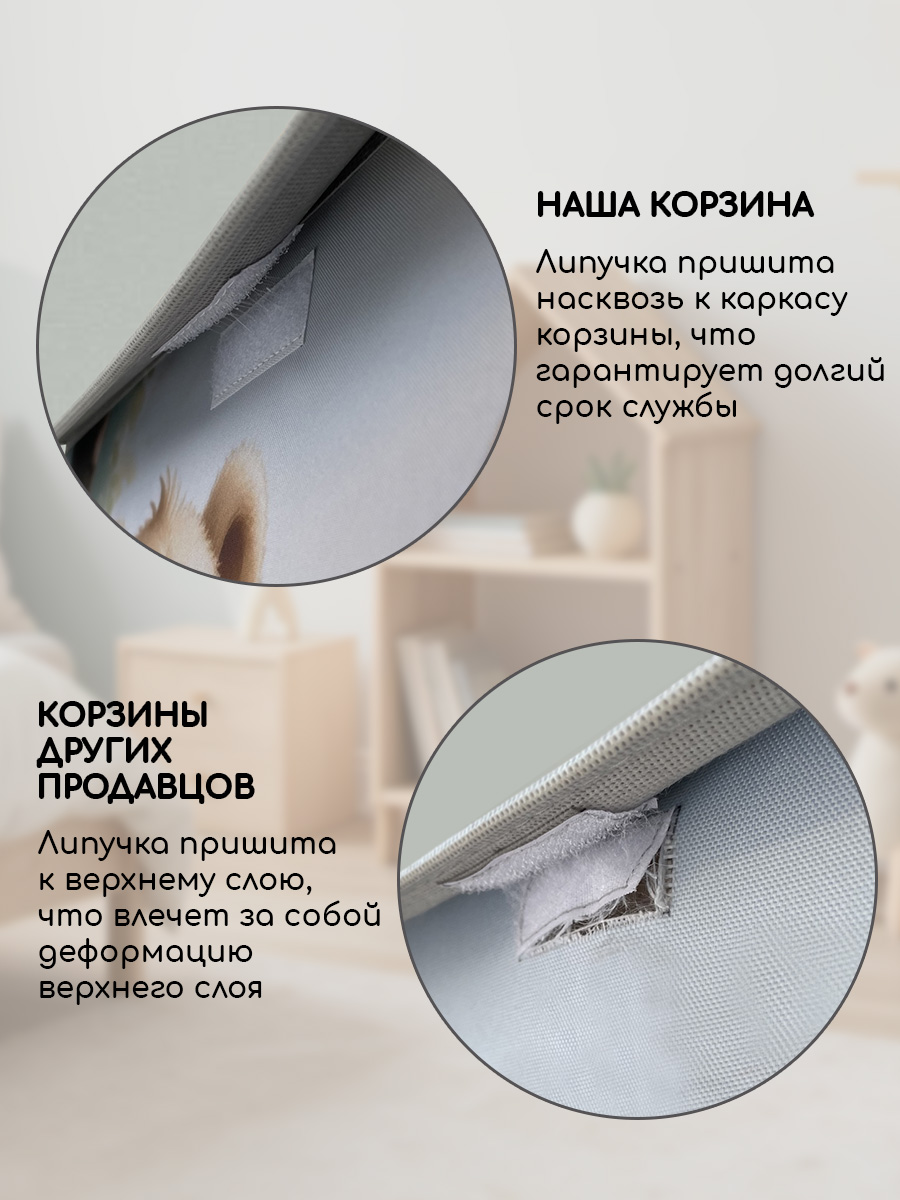 Корзина с крышкой для игрушек Textile NN Пикник - фото 6