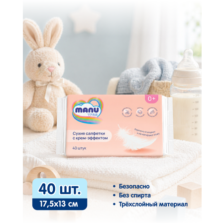 Бумажные салфетки MANU 40 шт.