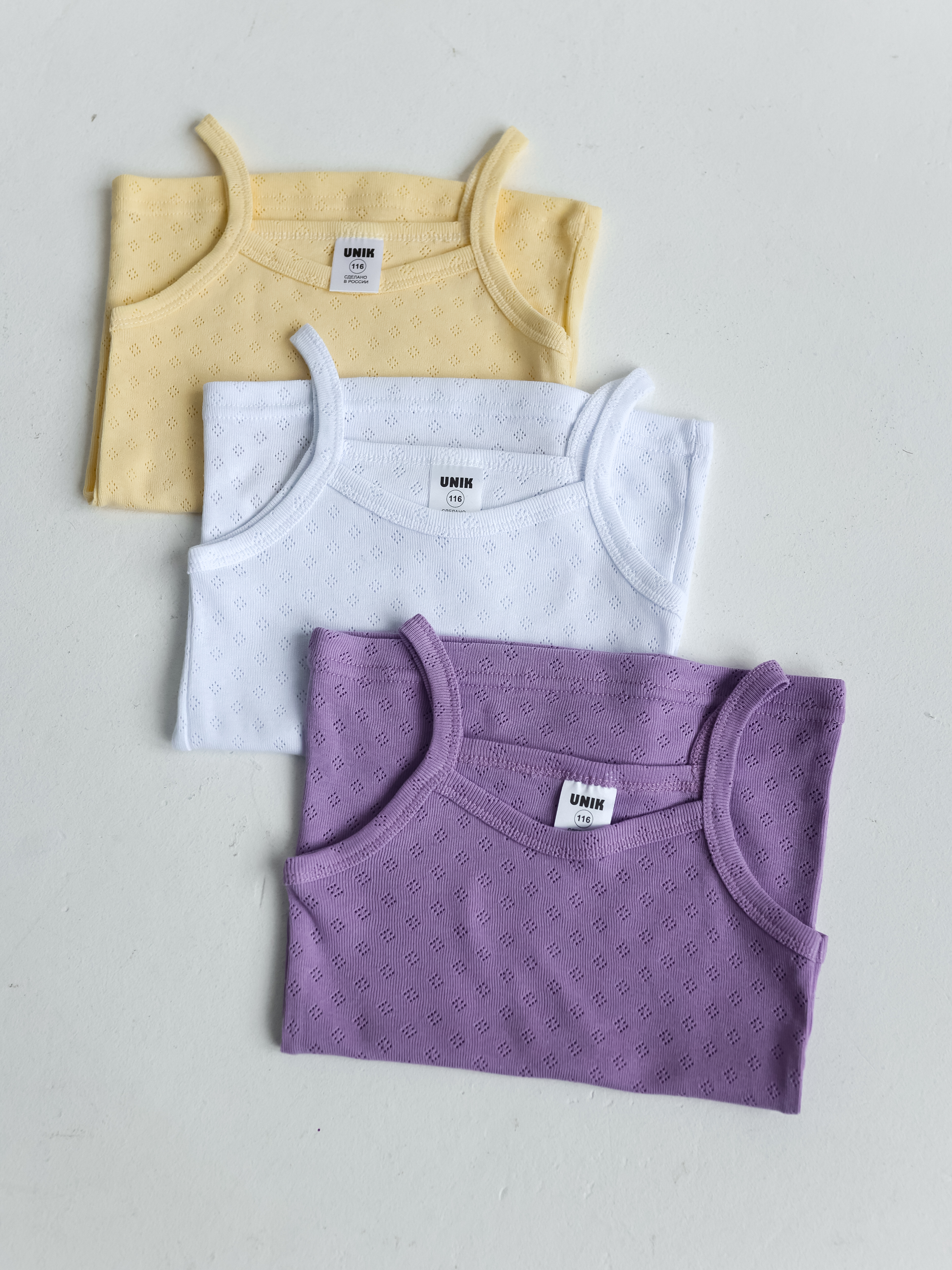 Майка 3 шт UNIK 1619/3/БЖФ - фото 1