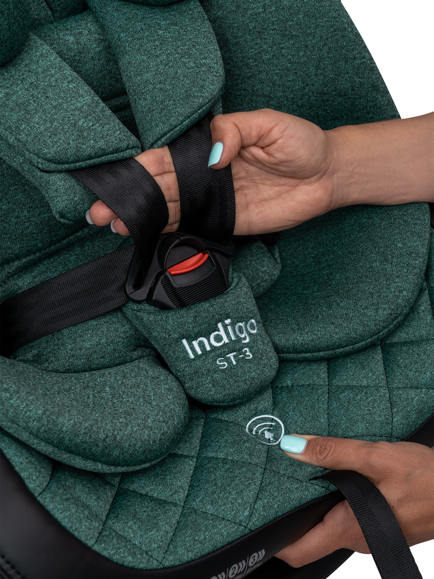 Автокресло Indigo Aero зеленый Isofix 0+/1/2/3 (0-36 кг) - фото 32