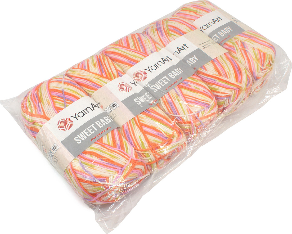 Пряжа для вязания YarnArt Sweet Baby 100 гр 300 м акрил тонкая детская 5 мотков цвет 907 - фото 8