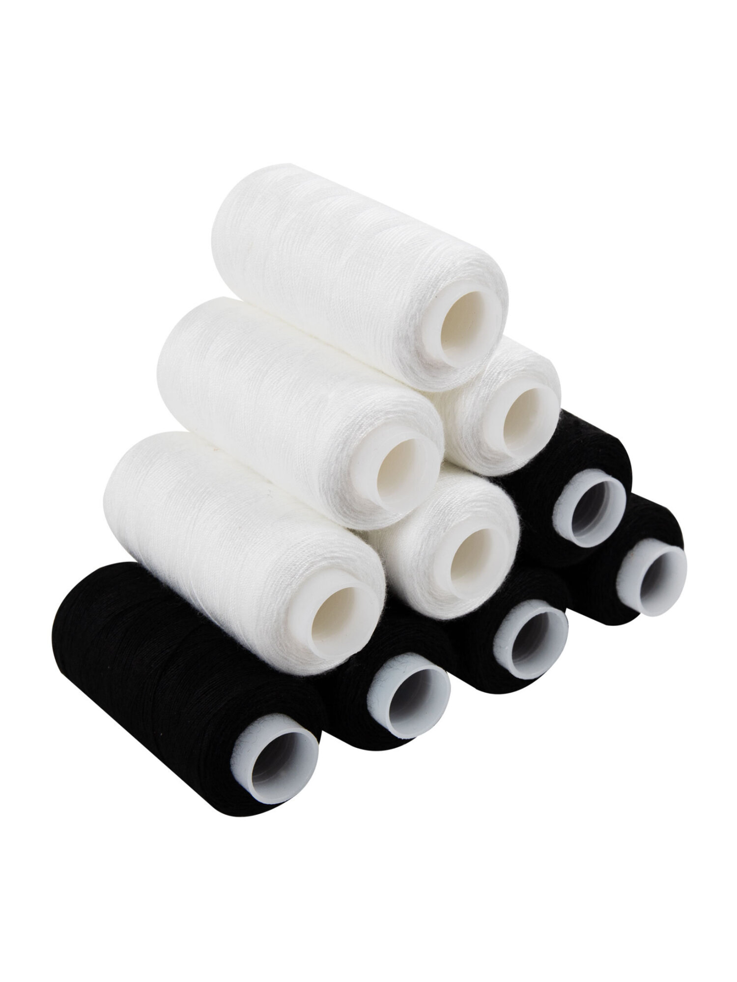 Нитки для шитья Develia армированные 40ЛШ 200 м швейный набор 20 штук с иголками белые черные - фото 13