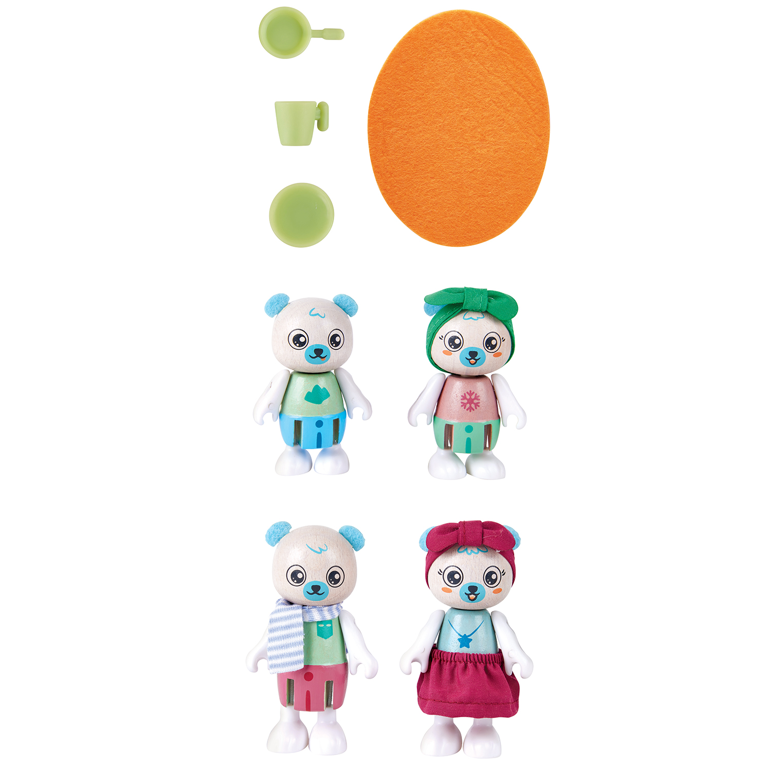 Игровой набор Hape Семья белых медведей - фото 3