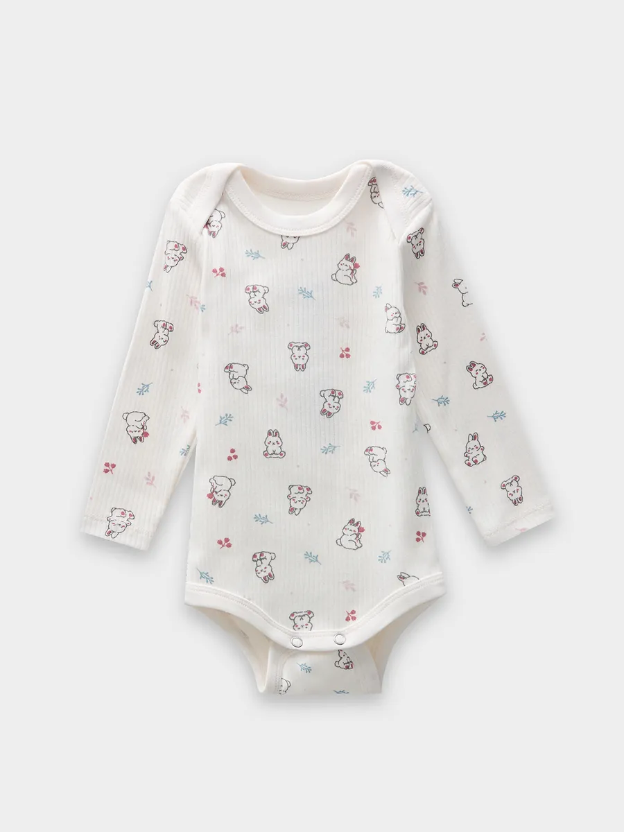 Боди 2 шт Mark Formelle (Марк Формэль) 13018-2/зайчики на зв.белом +дымчатая роза - фото 12