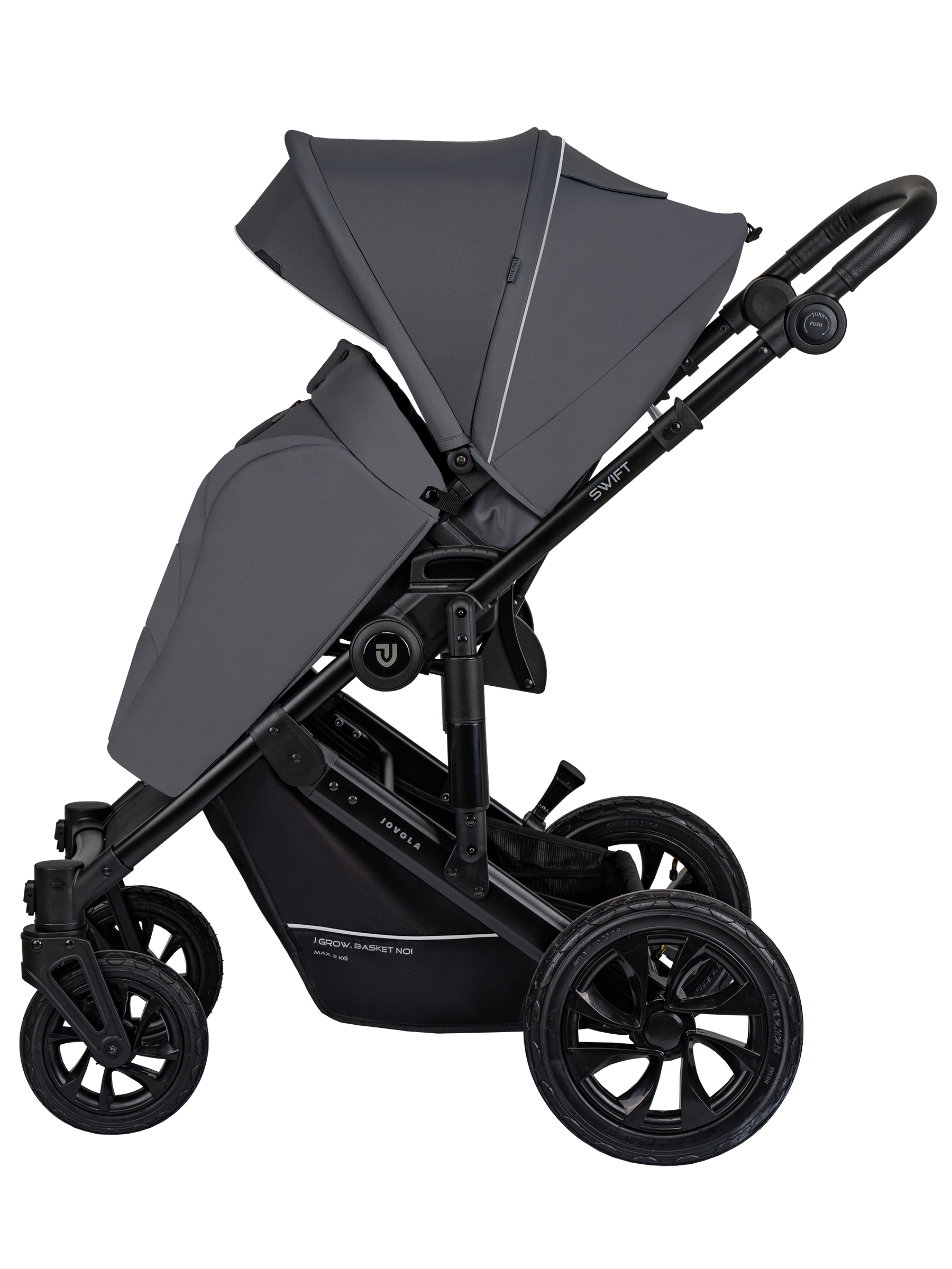 Коляска 3в1 JOVOLA Swift Plus темно-серый - фото 13