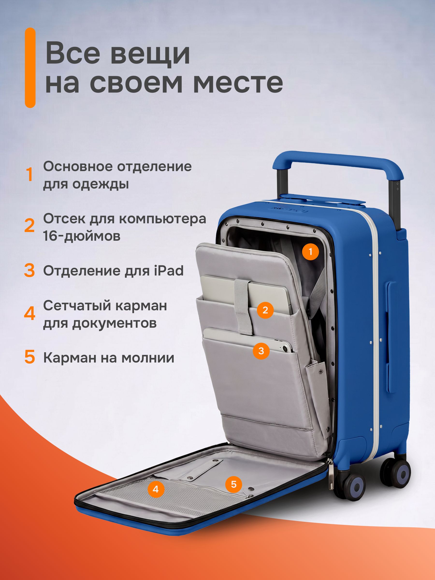 Чемодан MIXI - фото 4