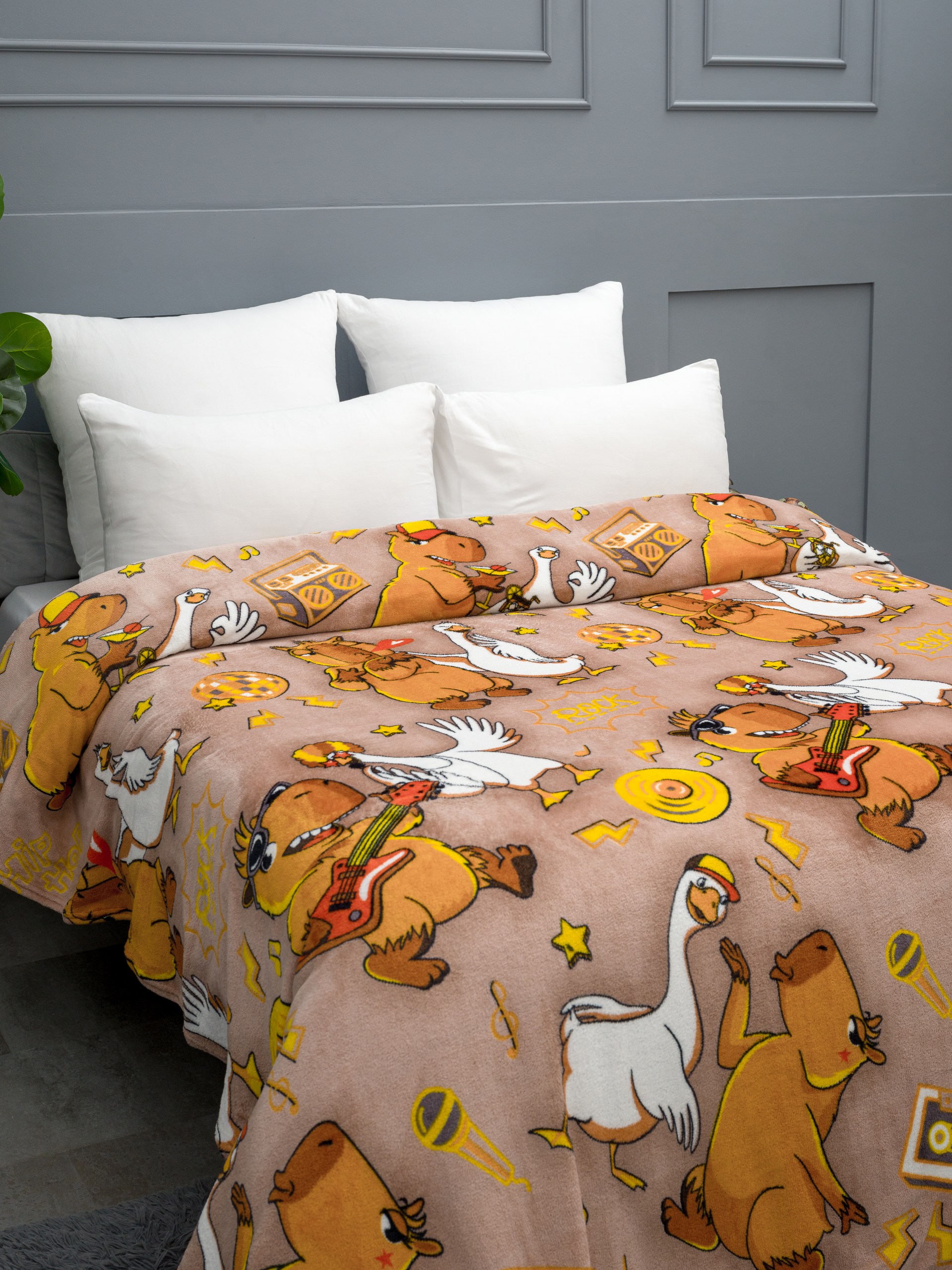 Плед Павлинка Капибара и гусь 200 x 220 см - фото 5