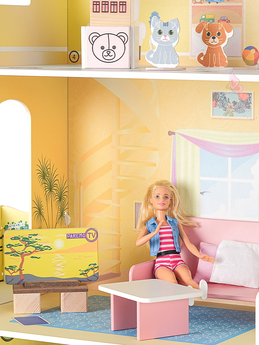 Домик для кукол PAREMO 135 см с мебелью PD316 - фото 17