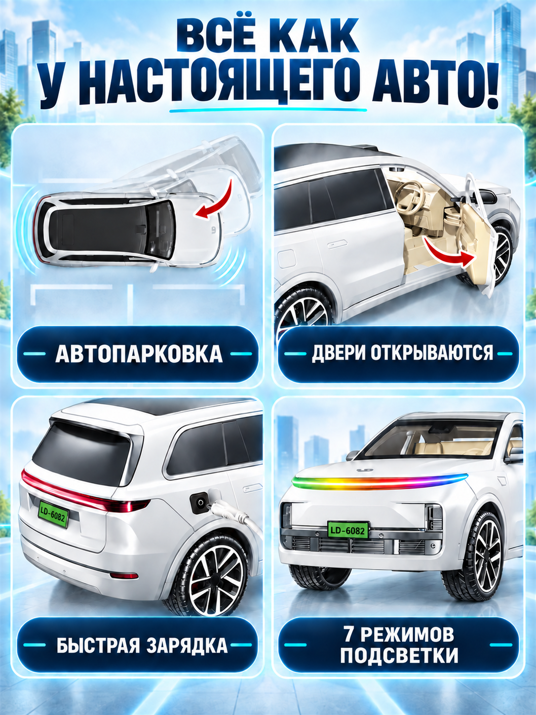 Внедорожник РУ AUTODRIVE белый - фото 2